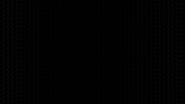 An abstract dark background featuring a seamless loop of white wavy grid lines moving across the screen.