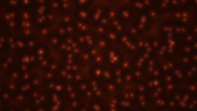Abstract composition featuring a repetitive pattern of glowing red dots on a dark background suitable for looping.