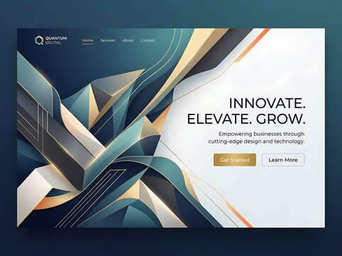 Modern Business Website Header Design.