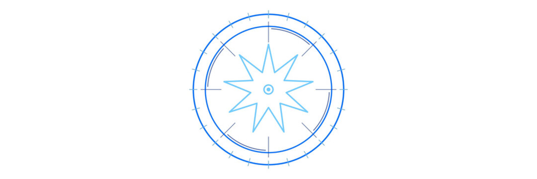 Dark ritual circle with inverted star and gothic rings. Isolated transparent PNG mystical overlay for Photoshop and video.