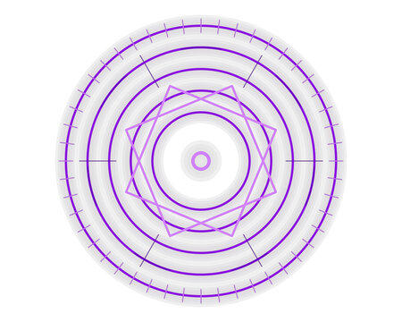 Alchemy transmutation circle with elemental quadrants. Isolated transparent PNG mystical overlay for Photoshop and video.