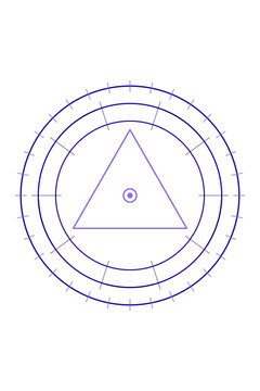 Djinn binding circle with arabesque ring pattern. Isolated transparent PNG mystical overlay for Photoshop and video.