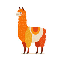 Obraz premium Vibrant Colorful Llama Illustration Isolated