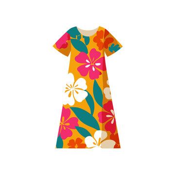 Vibrant Hawaiian Muumuu Dress Icon