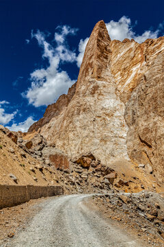 Scene featuring manali-Leh road to Ladakh in Indian Himalayas. Ladakh, India