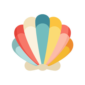 Vibrant Seashell Icon Isolated on Transparent Background