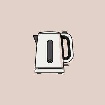 White Electric Kettle Appliance Icon