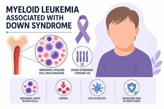 Myeloid Leukemia Associated with Down Syndrome ML-DS Medical Infographic