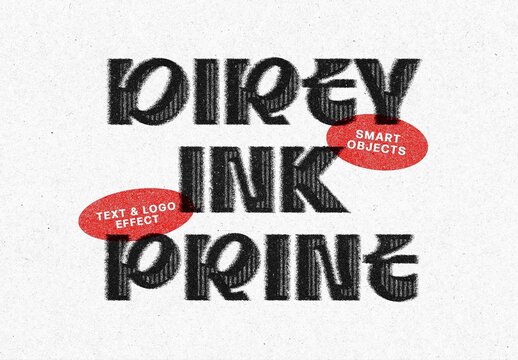 Dirty Ink Print Effect For Poster And Social Media Design