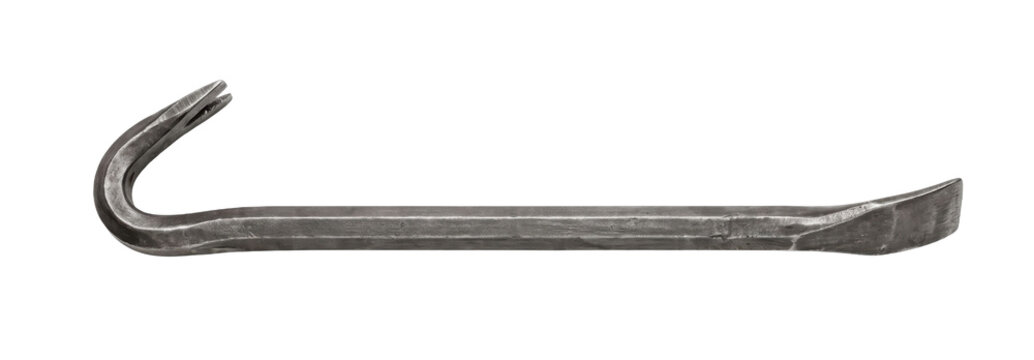 Heavy duty steel crowbar tool for demolition and prying tasks