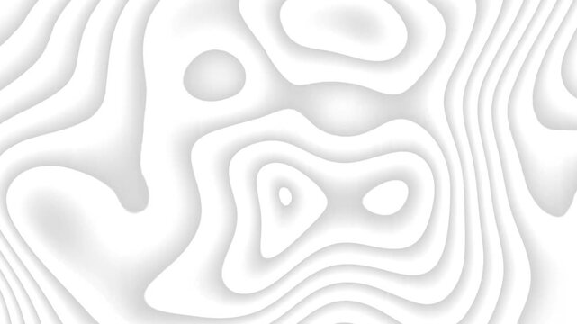 Abstract white wavy pattern with black horizontal stripes seamless loop cinematic motion