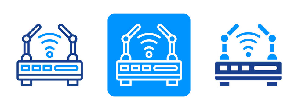 Wireless Access Point Icon In Dual Tone Style