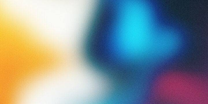 Abstract grain texture background with soft blurry transitions of yellow blue and purple colors