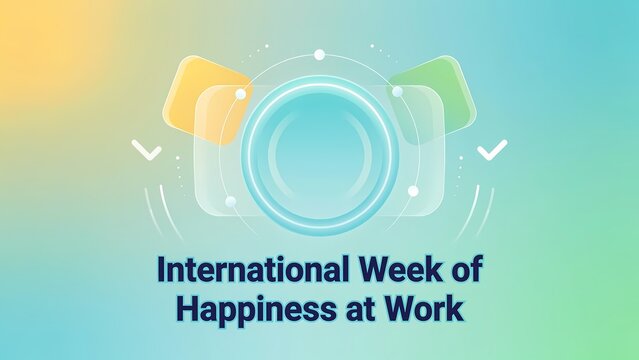 International Week of Happiness at Work digital graphic banner design