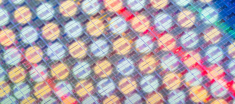 Silicon wafer for manufacturing semiconductor of integrated circuit,AI Hardware and Semiconductor Industry Concept.