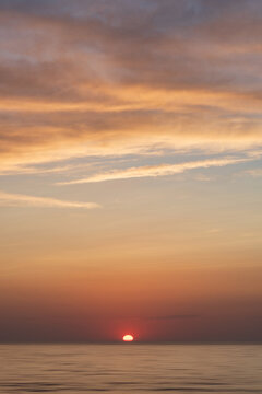 Beautiful colorful vibrant Summer sunset sky for use as background or composite