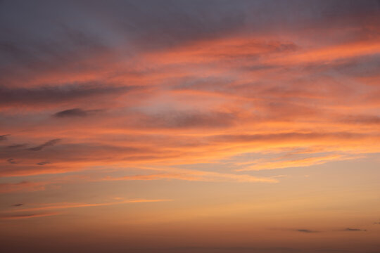 Beautiful colorful vibrant Summer sunset sky for use as background or composite