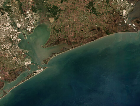 Port of Houston on open data satellite image