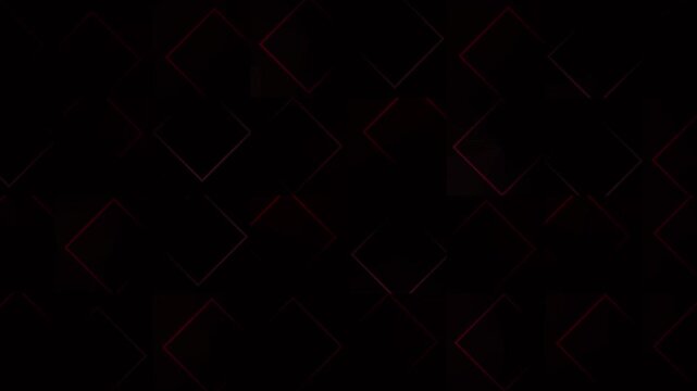 Dark abstract background with red glowing diamond patterns in a looping motion design.