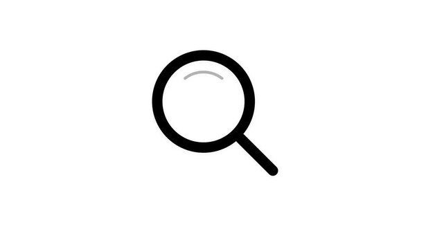 Flat 2D Search Icon Animation