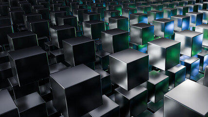 Fototapeta premium Dark Dark Digital City Grid for Commercial Layout