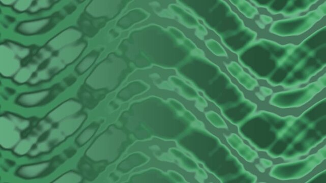 An abstract loop of organic green shapes that create a repeating cellular pattern.