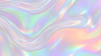 Fototapeta premium Abstract holographic background with iridescent fluid wave pattern, holographic