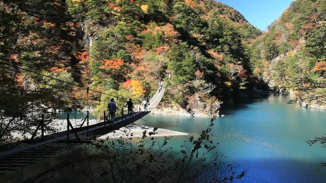 寸又峡の夢の吊橋