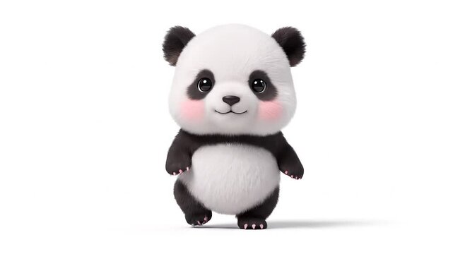 Cute Chibi Panda Walking