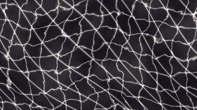 A seamless looping pattern of bright white cracks spreads across a dark gray surface resembling shattered ice or broken glass.
