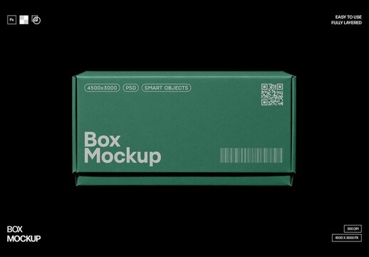 Long Narrow Box Mockup