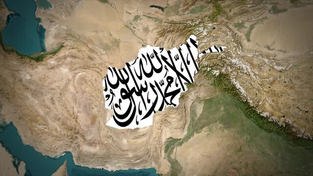 Afghanistan Map With Flag Overlay Animation, Afghanistan Location Map, Asia Country Map