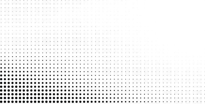 Minimalist halftone dot pattern vector, black and white gradient texture, abstract geometric pointillism background for modern graphic design