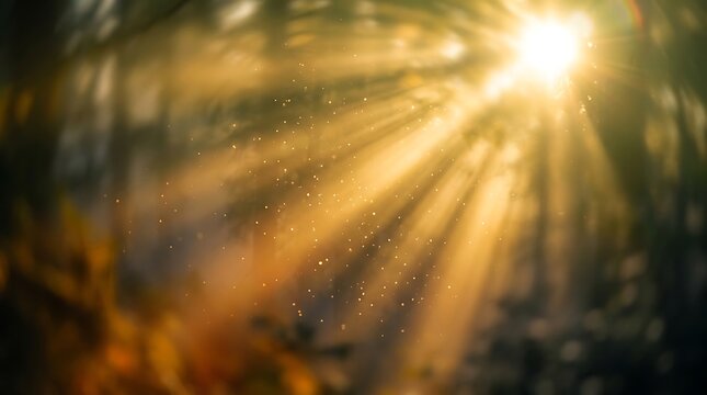 Radiant Golden Rays Wallpaper - Glowing Sunlight Beam Texture