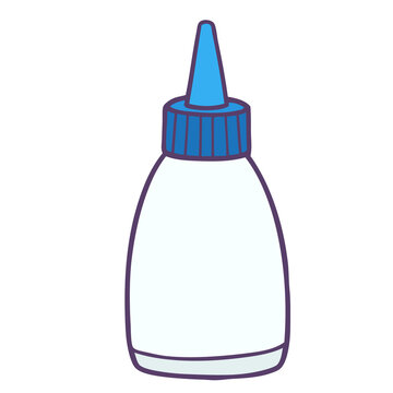 Bottle of office glue with a nozzle