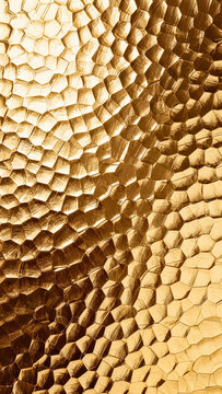 Hammered gold foil texture background pattern