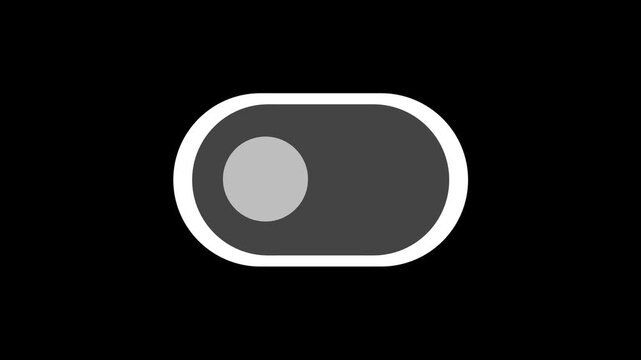 Toggle Switch Animation ON to OFF | UI Toggle Button Motion Graphics | Alpha Channel
