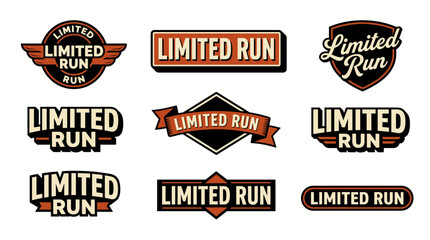 An array of striking logos emphasizing the concept of limited runs, perfect for brands focusing on exclusivity and high-quality products in various sectors. © George