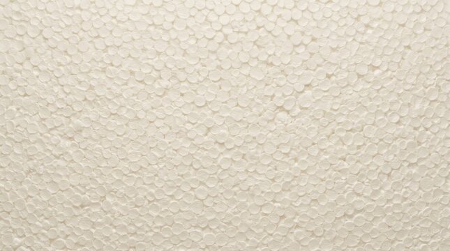 Cream colored styrofoam structure with a close-up texture for background design and copy space.