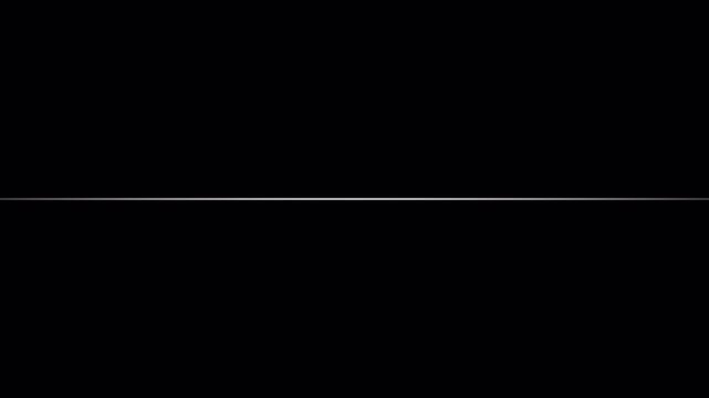 vfx motion graphic Television turn off showing grey static horizontal scan lines with blurred edges. alpha channel