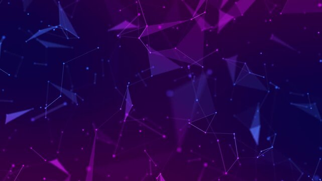 Blue Pink Digital Network Connection Motion Background,Abstract Technology Data Nodes Animation for Artificial Intelligence,Corporate & AI Video Stream social media design element
