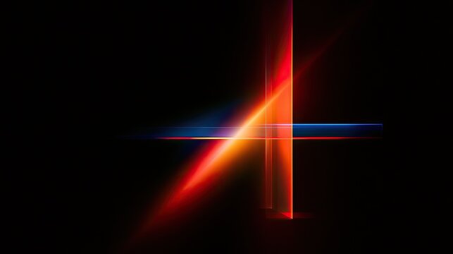 Abstract digital rendering with vibrant glowing light trails against a black background