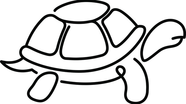 Minimalist Turtle Line Art