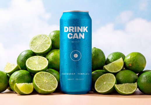 Fruit Space Can Lime Large Mockup