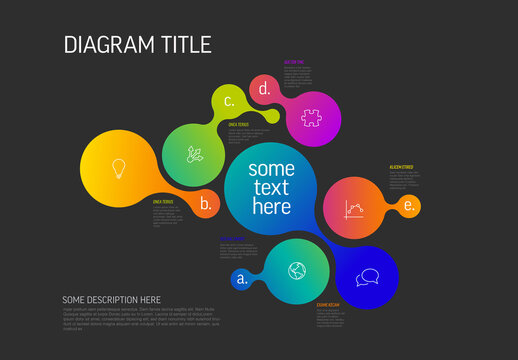 Modern Colorful Liquid Infographic Template with Fluid Shapes