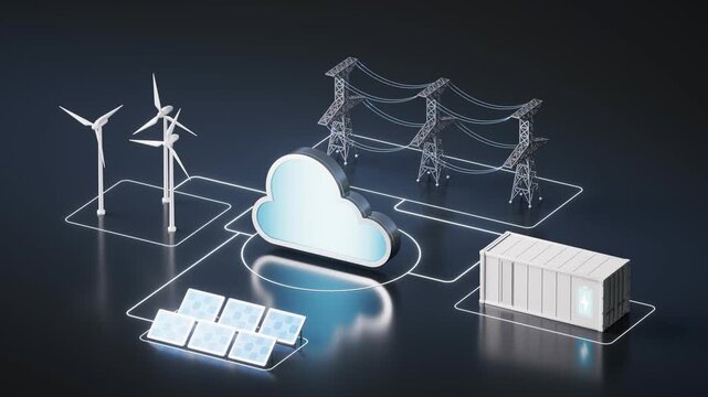 Cloud Servers with Electricity Power Supply and Data Center Energy Infrastructure Loop