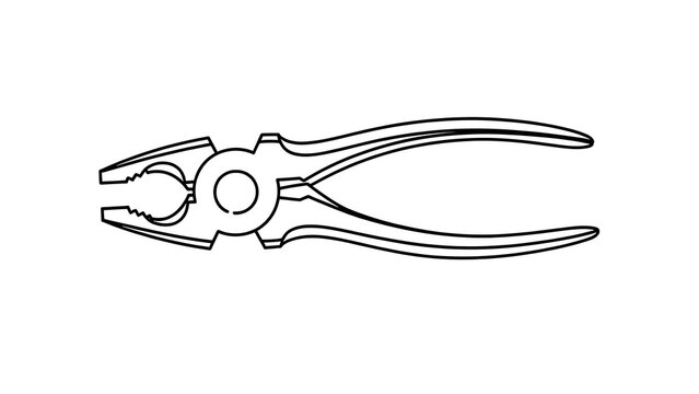 Pliers tool illustration on white background.