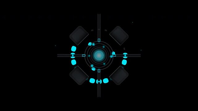 Futuristic fusion reactor animation. Mechanical panels open, rings synchronize, and energy conduits charge a glowing central core before releasing a cinematic pulse. 6s transparent loop