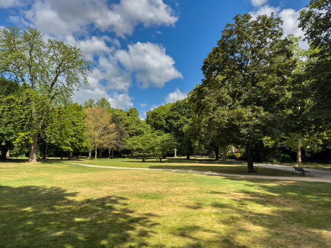 Idyllic Landscape in Volkspark Cologne, a Green Oasis in the Heart of Cologne, North Rhine-Westphalia, Germany