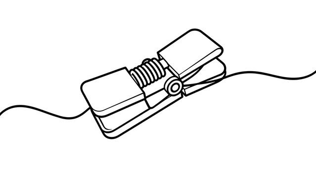 Illustration of a mouse trap on white background.